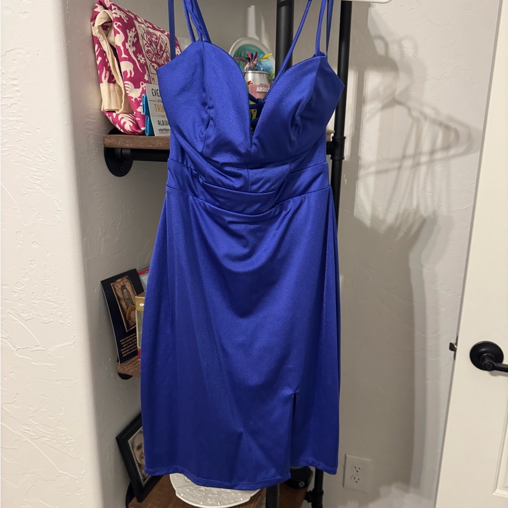 Elegant Blue Spaghetti Strap Dress size 1